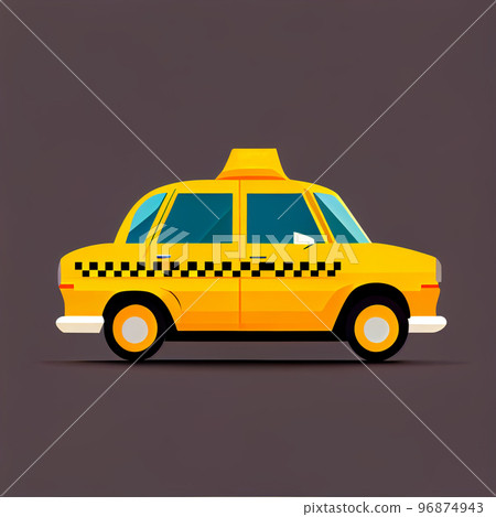 Modern flat design of Transport public transportable taxi for transportation in city. 96874943