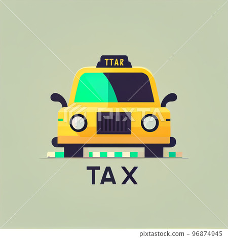 Modern flat design of Transport public transportable taxi for transportation in city. 96874945