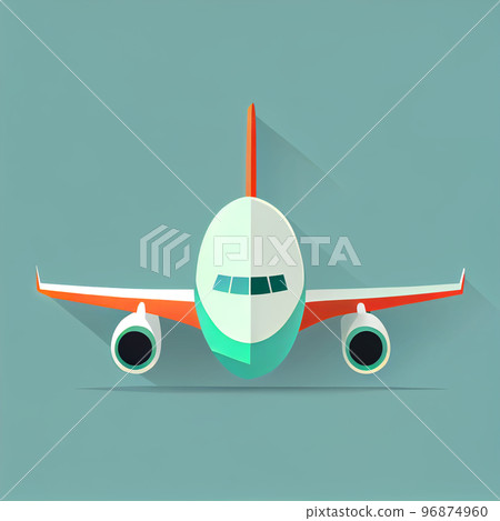Modern flat design of Transport public transportable plane for transportation in city. 96874960