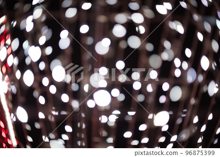 Red and white bokeh on a dark background 96875399