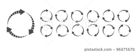 Circular Loading Buffering Icons Vector 96875670
