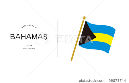 巴哈馬國旗圖標矢量圖 96875744