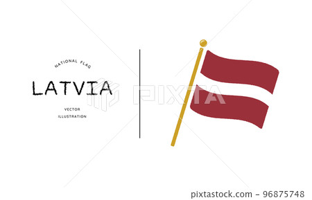 Latvian flag icon vector illustration 96875748