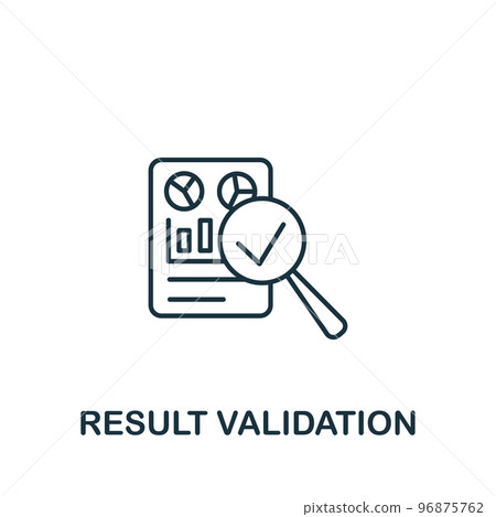 Result Validation icon. Monochrome simple Business Intelligence icon for templates, web design and infographics Result Validation icon. Monochrome simple Business Intelligence icon for templates, web design and infographics 96875762