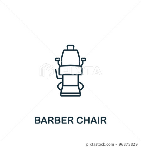 Barber Chair icon. Monochrome simple Barber Shop icon for templates, web design and infographics 96875829