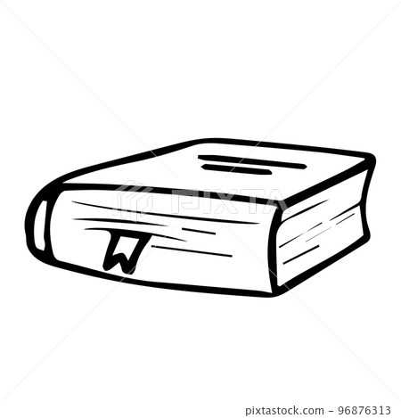 book icon. sign design doodle black white isolated  96876313