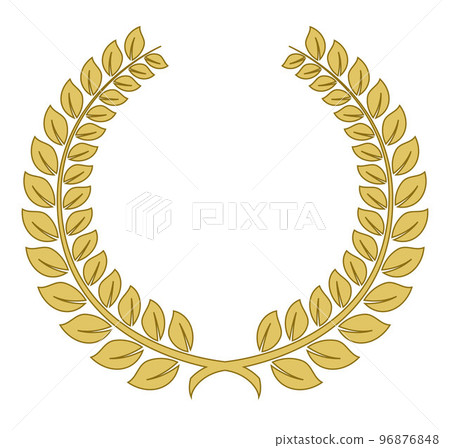 golden laurel wreath, vector illustration golden laurel wreath, vector illustration 96876848
