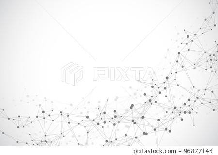 Technology abstract background with connected line and dots. Big data visualization. Artificial Intelligence and Machine Learning Concept Background. Analytical networks illustration Technology abstract background with connected line and dots. Big data visualization. Artificial Intelligence and Machine Learning Concept Background. Analytical networks illustration 96877143
