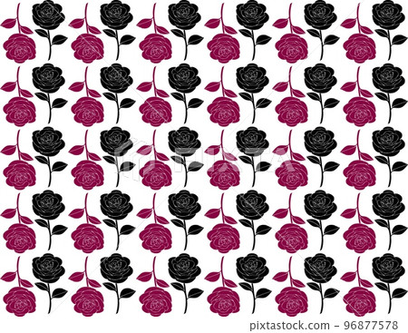 Seamless vector pattern made of rose flower Seamless vector pattern made of rose flower 96877578