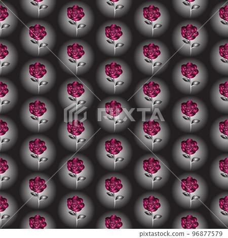 Seamless vector pattern made of rose flower Seamless vector pattern made of rose flower 96877579