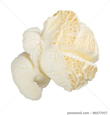 Single popcorn seed, macro shot isolated on white background Single popcorn seed, macro shot isolated on white background 96877937