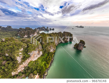 Aerial view of Ao Nang Beach in Krabi, Thailand 96878148