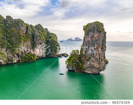 Aerial view of Ao Nang Beach in Krabi, Thailand 96878169