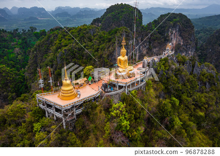 Aerial view of Wat Tham Suea or Tiger Cave Temple in Krabi, Thailand 96878288
