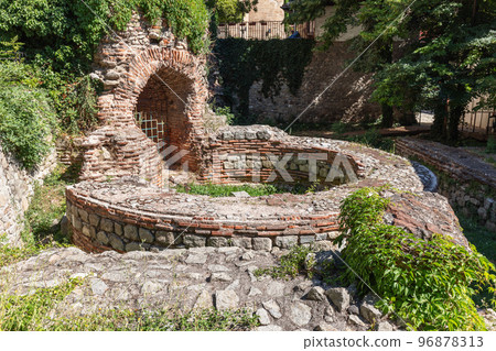 Hidden among modern buildings South Round Tower. Plovdiv, Bulgaria Hidden among modern buildings South Round Tower. Plovdiv, Bulgaria 96878313