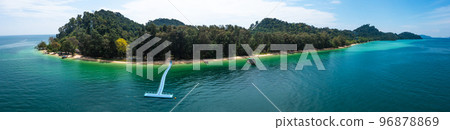 Aerial view of Koh Kradan island in Trang, Thailand 96878869