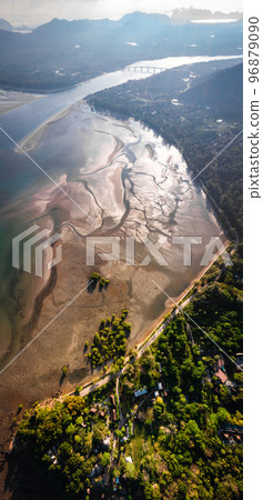 Aerial view of Laem Kho Kwang Beach in Koh Lanta, Krabi, Thailand Aerial view of Laem Kho Kwang Beach in Koh Lanta, Krabi, Thailand 96879090