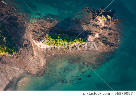 Aerial view of Laem Kho Kwang Beach in Koh Lanta, Krabi, Thailand Aerial view of Laem Kho Kwang Beach in Koh Lanta, Krabi, Thailand 96879097