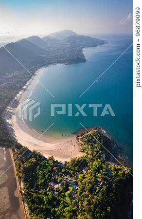 Aerial view of Laem Kho Kwang Beach in Koh Lanta, Krabi, Thailand Aerial view of Laem Kho Kwang Beach in Koh Lanta, Krabi, Thailand 96879099