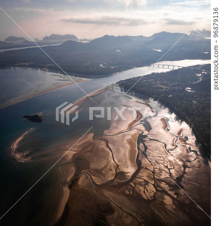 Aerial view of Laem Kho Kwang Beach in Koh Lanta, Krabi, Thailand Aerial view of Laem Kho Kwang Beach in Koh Lanta, Krabi, Thailand 96879136