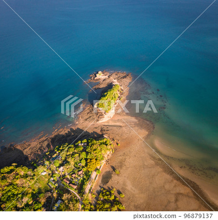 Aerial view of Laem Kho Kwang Beach in Koh Lanta, Krabi, Thailand 96879137
