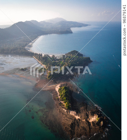 Aerial view of Laem Kho Kwang Beach in Koh Lanta, Krabi, Thailand Aerial view of Laem Kho Kwang Beach in Koh Lanta, Krabi, Thailand 96879141