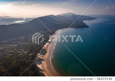 Aerial view of Laem Kho Kwang Beach in Koh Lanta, Krabi, Thailand Aerial view of Laem Kho Kwang Beach in Koh Lanta, Krabi, Thailand 96879146