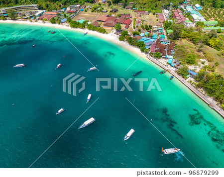 Aerial view of Ton Sai Beach in Koh Phi Phi, Krabi Thailand Aerial view of Ton Sai Beach in Koh Phi Phi, Krabi Thailand 96879299