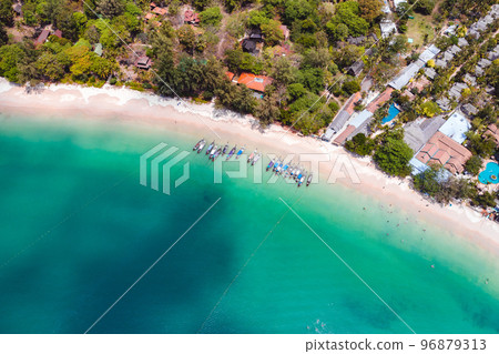 Aerial view of Railay and Phra nang Cave Beach in Krabi, Thailand 96879313