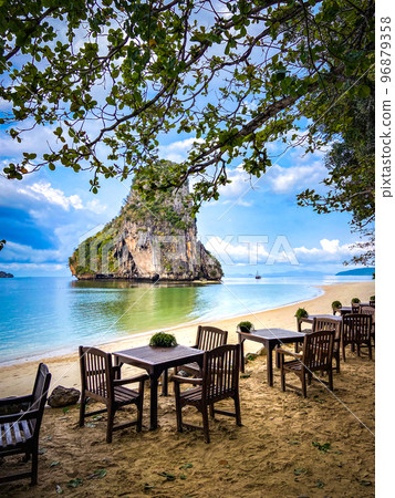 Restaurant in Railay beach in Krabi, Thailand Restaurant in Railay beach in Krabi, Thailand 96879358