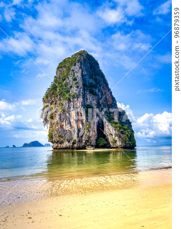 Railay and Phra nang Cave Beach in Krabi, Thailand Railay and Phra nang Cave Beach in Krabi, Thailand 96879359