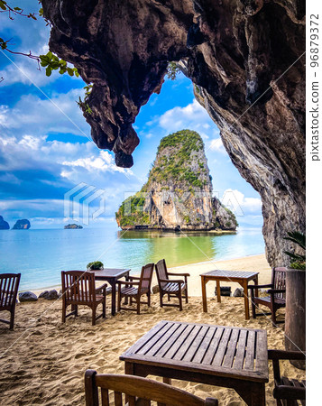 Restaurant in Railay beach in Krabi, Thailand 96879372