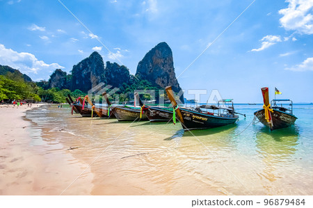 Railay and Phra nang Cave Beach in Krabi, Thailand 96879484