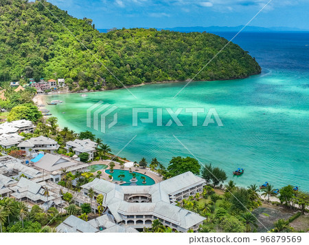 Aerial view of Ton Sai Beach in Koh Phi Phi, Krabi Thailand Aerial view of Ton Sai Beach in Koh Phi Phi, Krabi Thailand 96879569