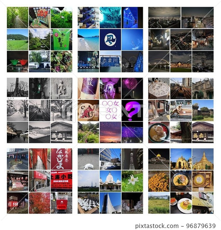 Photo collage sorted by color 96879639