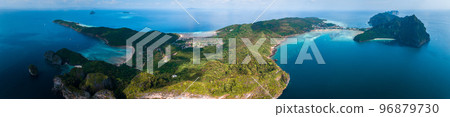 Aerial view of Nui beach in koh Phi Phi Don island, in Krabi, Thailand 96879730