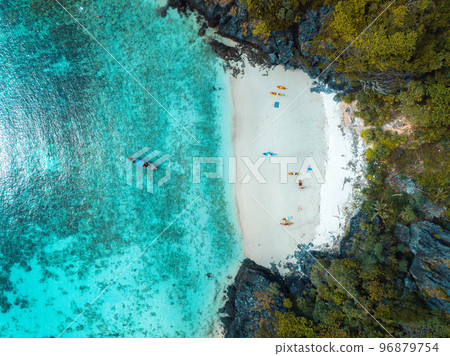 Aerial view of Nui beach in koh Phi Phi Don island, in Krabi, Thailand 96879754