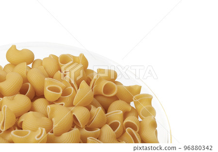 Pasta Pipe Rigate isolated on white background Pasta Pipe Rigate isolated on white background 96880342