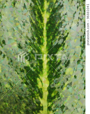 Simple leaf digital art that expresses nature and technology at the same time. Simple leaf digital art that expresses nature and technology at the same time. 96881041