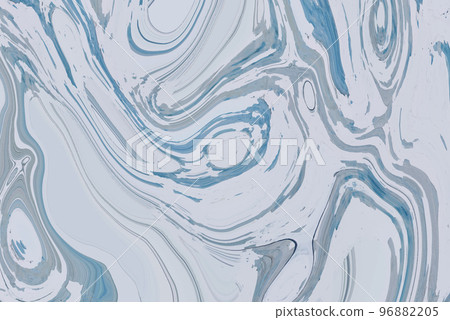 Abstract gray and blue wavy lines background, fluid flow vector design 96882205