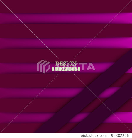 Abstract geometric background of pink stripes with shadow, brochure template, design element 96882206
