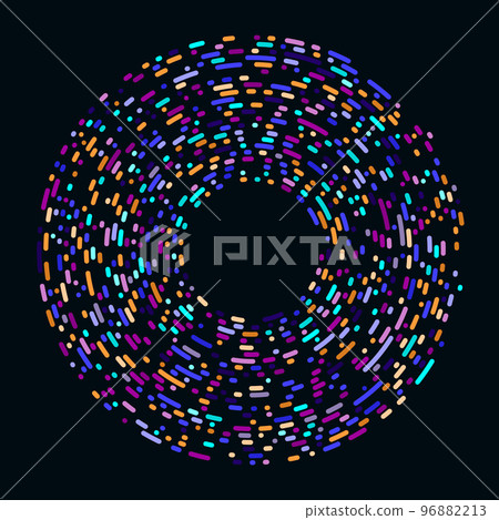 Abstractly arranged dots on black background. Abstractly arranged dots on black background. 96882213