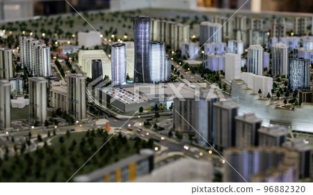 Miniature toy buildings. Miniature toy buildings. 96882320