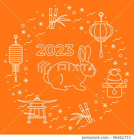 Chinese New Year Rabbit symbol 2023 calendar Asia Chinese New Year Rabbit symbol 2023 calendar Asia 96882753