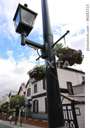 兵庫、神戶、異人館大道，復古風格的路燈 96883315