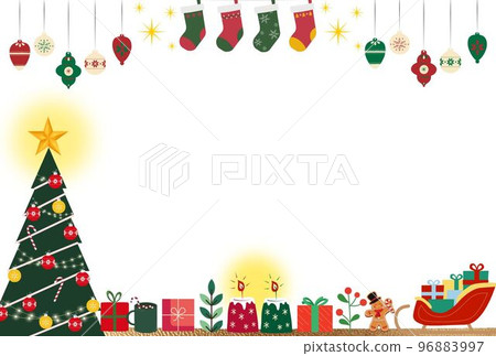 溫馨的聖誕框明信片 96883997