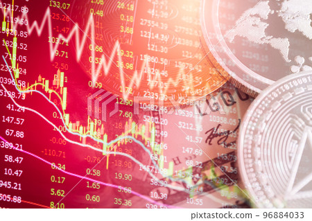 Modern way of exchange. Bitcoin is convenient payment in global economy market. Virtual digital currency and financial investment trade concept. Abstract cryptocurrency with gold bitcoin background.. Modern way of exchange. Bitcoin is convenient payment in global economy market. Virtual digital currency and financial investment trade concept. Abstract cryptocurrency with gold bitcoin background.. 96884033