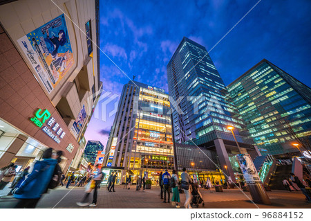 Tokyo cityscape in Japan View of Akihabara Station and office buildings in front of the station = November 16 96884152