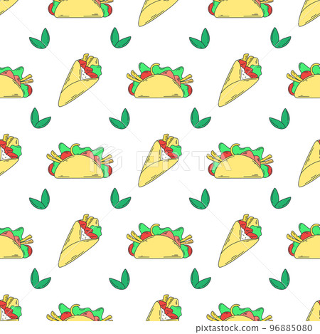 Asian food seamless pattern 96885080
