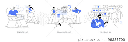 People diversity abstract concept vector illustrations. 96885700